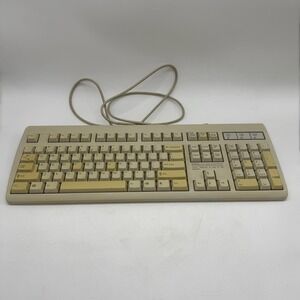 NMB Keyboard RT2258TW Vintage Beige 5-Pin DIN Mechanical Feel Windows 98